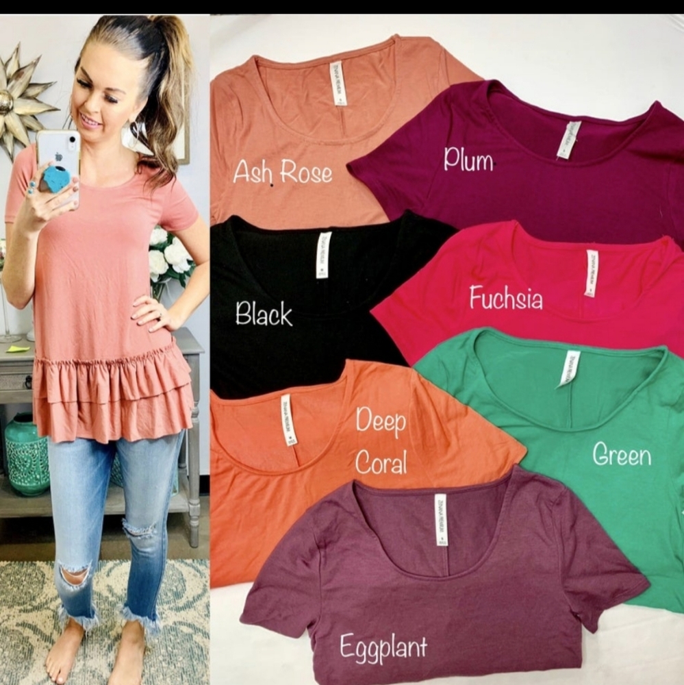 ZENANA RUFFLE BOTTOM SHIRT
